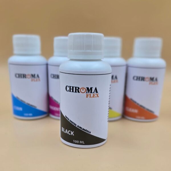 TINTA SUBLIMÁTICA CHROMA FLEX BLACK 100 ML - Imagem 3