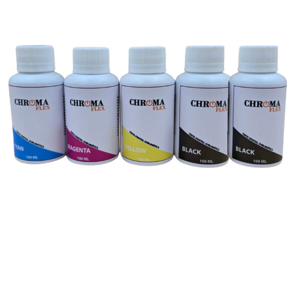 KIT TINTA SUBLIMÁTICA CHROMA FLEX CMYK+K 100 ML